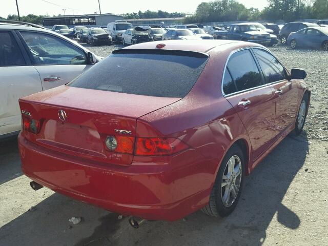 JH4CL96987C014671 - 2007 ACURA TSX RED photo 4