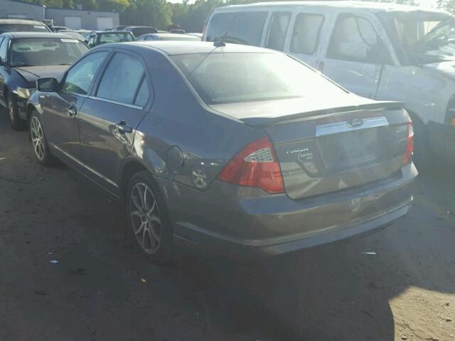 3FAHP0JA4CR362588 - 2012 FORD FUSION SEL GRAY photo 3