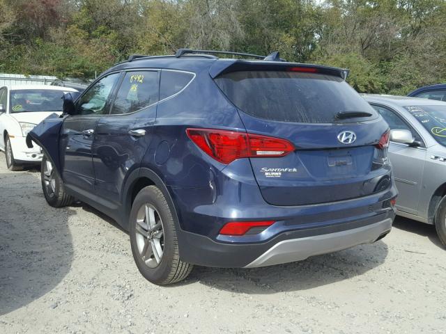 5XYZUDLB6HG384873 - 2017 HYUNDAI SANTA FE S BLUE photo 3