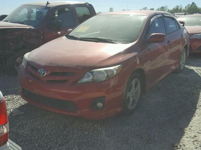 2T1BU4EE3BC673754 - 2011 TOYOTA COROLLA BA RED photo 2