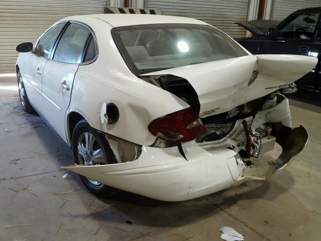 2G4WC532651316103 - 2005 BUICK LACROSSE C WHITE photo 3