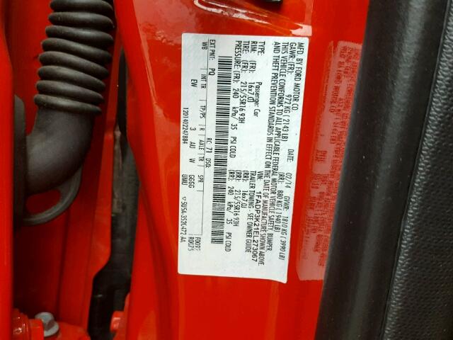 1FADP3K21EL273067 - 2014 FORD FOCUS SE RED photo 10