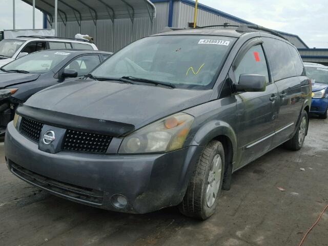 5N1BV28U65N130738 - 2005 NISSAN QUEST S GRAY photo 2