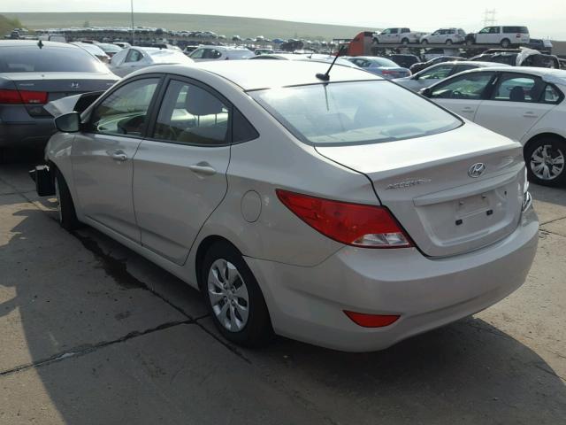 KMHCT4AE1GU041922 - 2016 HYUNDAI ACCENT SE BEIGE photo 3