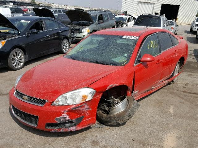 2G1WD57C491270385 - 2009 CHEVROLET IMPALA SS RED photo 2