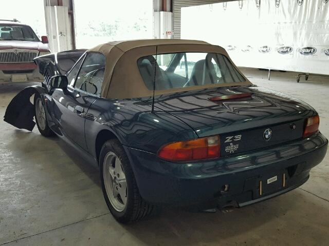 4USCH7323WLD15536 - 1998 BMW Z3 GREEN photo 3