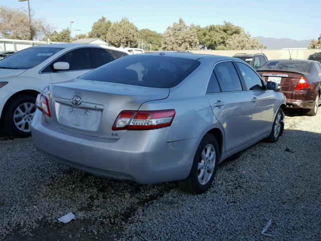 4T4BF3EK6BR207010 - 2011 TOYOTA CAMRY SILVER photo 4