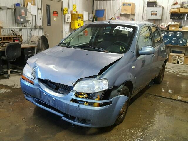 KL1TD66657B724935 - 2007 CHEVROLET AVEO BLUE photo 2