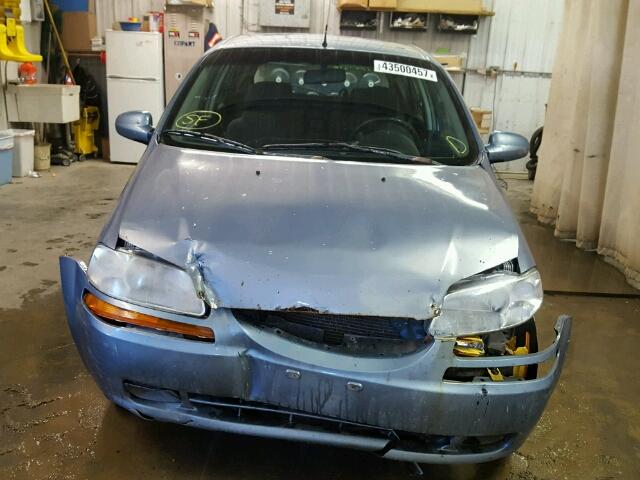 KL1TD66657B724935 - 2007 CHEVROLET AVEO BLUE photo 9