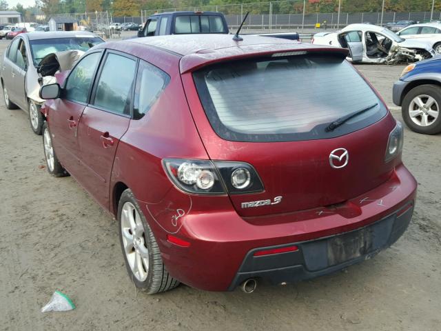 JM1BK343781174985 - 2008 MAZDA 3 HATCHBAC BURGUNDY photo 3