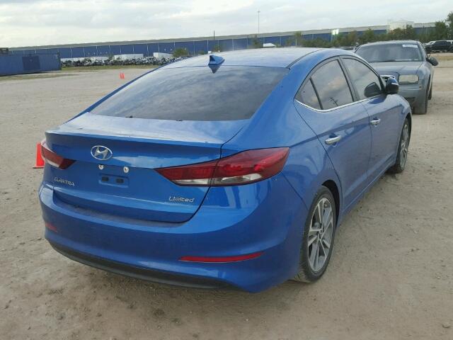 5NPD84LF4HH042056 - 2017 HYUNDAI ELANTRA SE BLUE photo 4