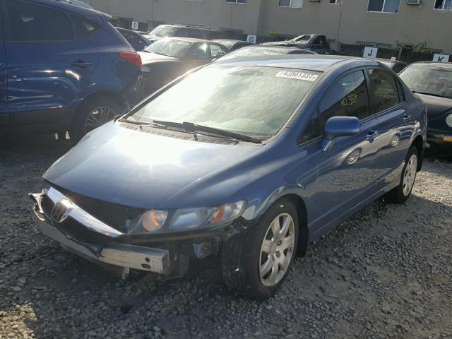 2HGFA16589H355220 - 2009 HONDA CIVIC LX Azul foto 2