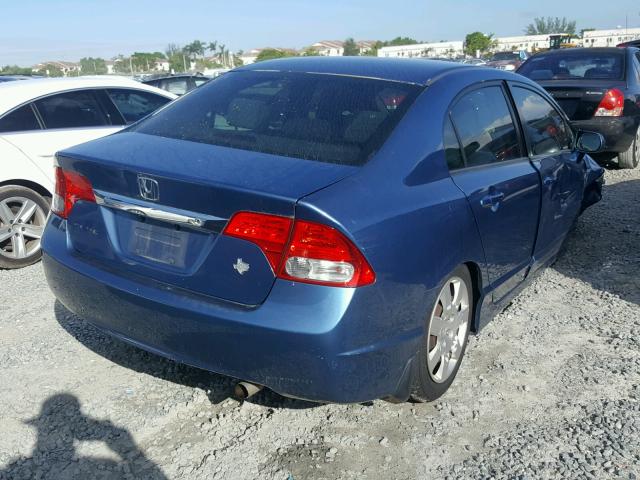 2HGFA16589H355220 - 2009 HONDA CIVIC LX Azul foto 4