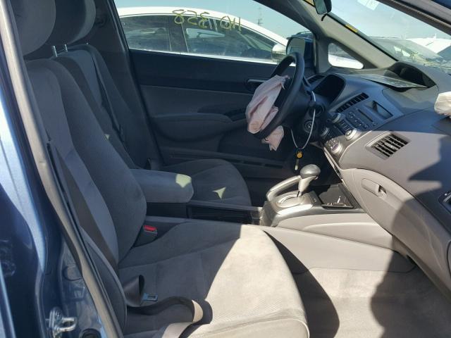 2HGFA16589H355220 - 2009 HONDA CIVIC LX Azul foto 5