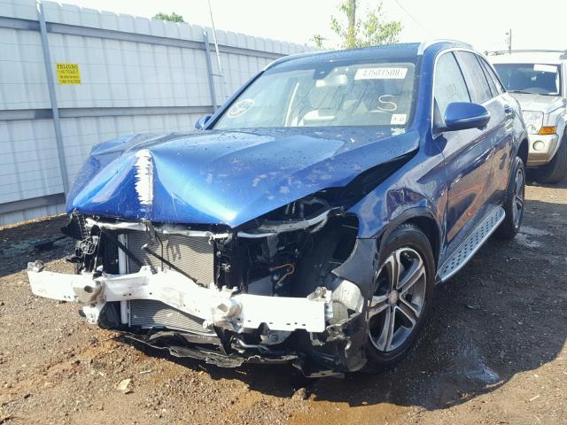 WDC0G4KB3HF152245 - 2017 MERCEDES-BENZ GLC 300 4M BLUE photo 2