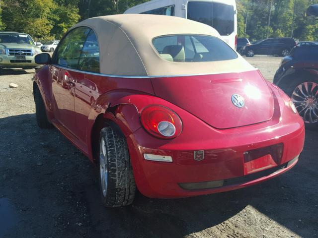 3VWSG31Y36M332995 - 2006 VOLKSWAGEN NEW BEETLE 红色 照片 3