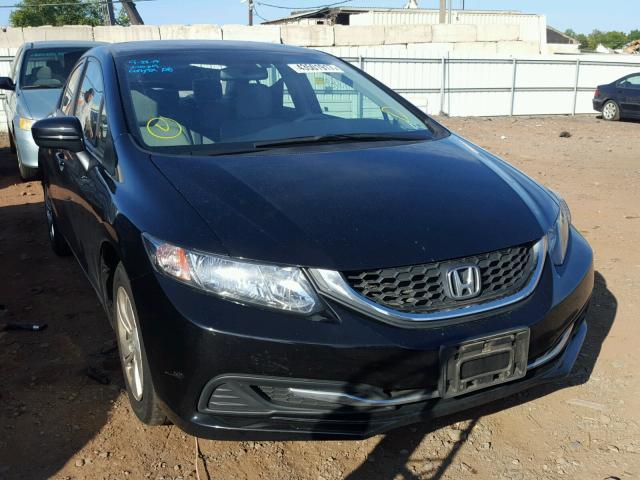 19XFB2F53EE246378 - 2014 HONDA CIVIC LX BLACK photo 1