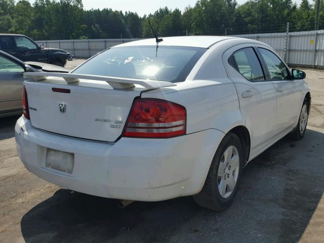 1B3CC4FB3AN107862 - 2010 DODGE AVENGER SX WHITE photo 4