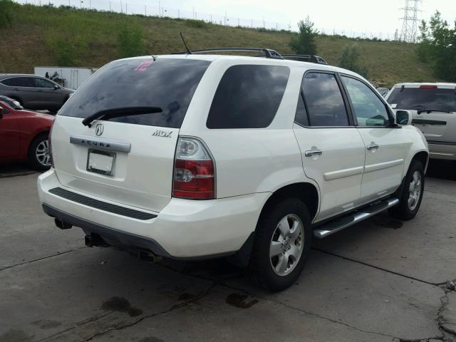 2HNYD18284H523135 - 2004 ACURA MDX WHITE photo 4