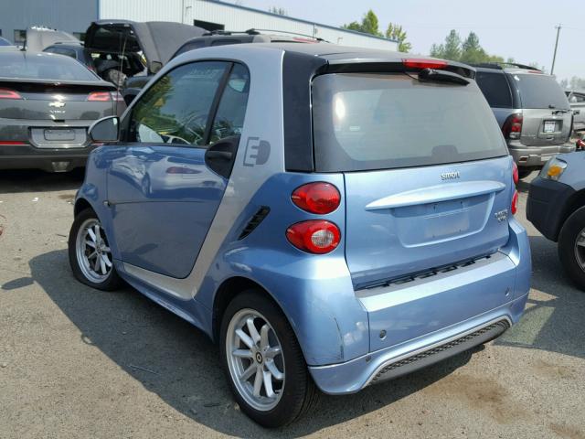 WMEEJ9AA5EK784588 - 2014 SMART FORTWO ELE 蓝色 照片 3