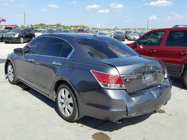 1HGCP36838A061034 - 2008 HONDA ACCORD CHARCOAL photo 3