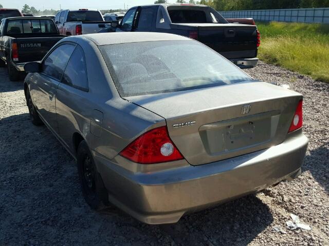 1HGEM22665L024981 - 2005 HONDA CIVIC LX GRAY photo 3