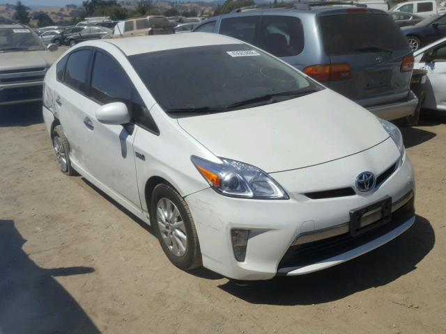 JTDKN3DP6E3053178 - 2014 TOYOTA PRIUS PLUG WHITE photo 1