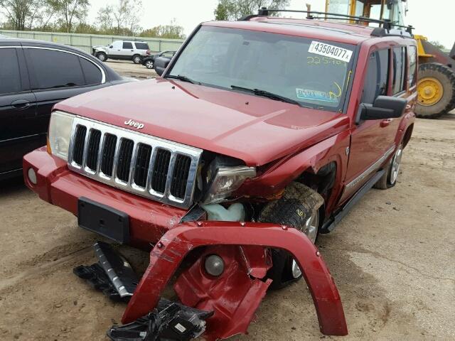 1J8HG58246C105660 - 2006 JEEP COMMANDER RED photo 2