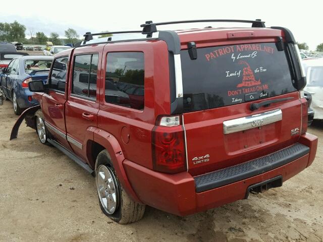 1J8HG58246C105660 - 2006 JEEP COMMANDER RED photo 3