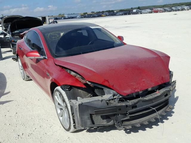 5YJSA1CP5DFP26657 - 2013 TESLA MODEL S Qırmızı foto 1