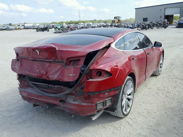 5YJSA1CP5DFP26657 - 2013 TESLA MODEL S Qırmızı foto 4