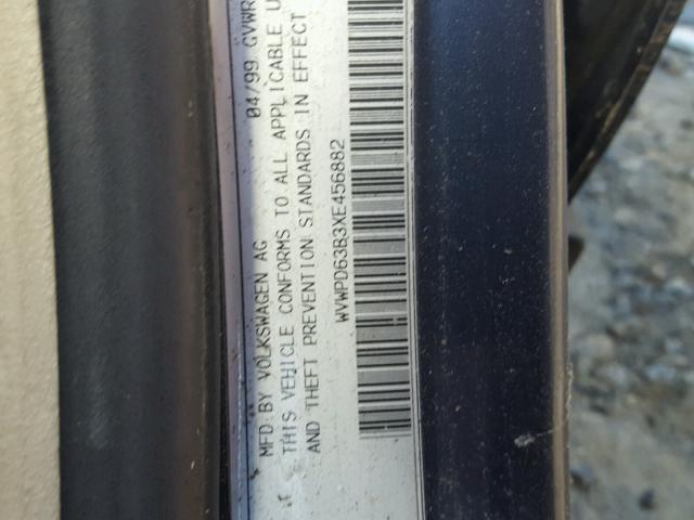 WVWPD63B3XE456882 - 1999 VOLKSWAGEN PASSAT GLX 蓝色 照片 10