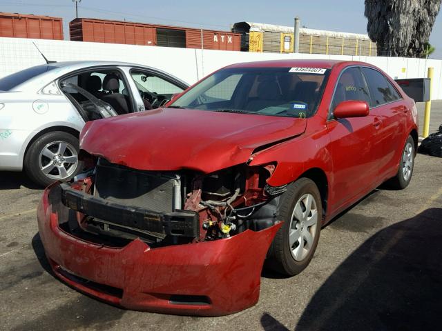 4T4BE46KX8R016240 - 2008 TOYOTA CAMRY CE RED photo 2