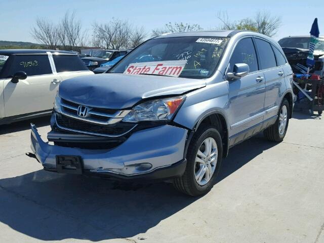 5J6RE3H7XAL051219 - 2010 HONDA CR-V BLUE photo 2