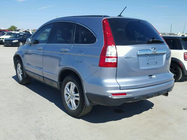 5J6RE3H7XAL051219 - 2010 HONDA CR-V BLUE photo 3