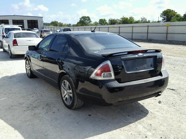 3FAHP07Z37R275297 - 2007 FORD FUSION SE BLACK photo 3