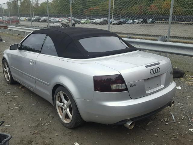 WAUDT48H46K008073 - 2006 AUDI A4 QUATTRO GRAY photo 3