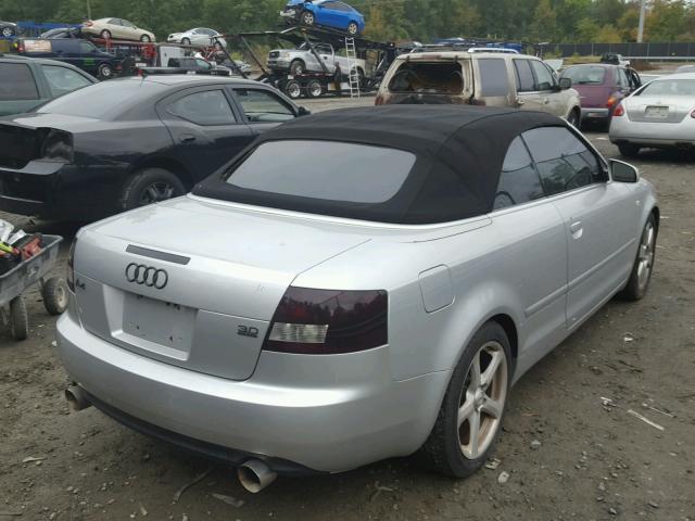 WAUDT48H46K008073 - 2006 AUDI A4 QUATTRO GRAY photo 4