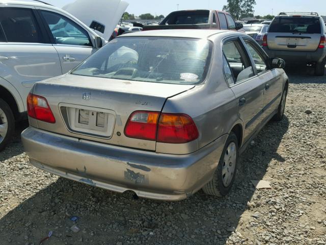 1HGEJ6679YL052491 - 2000 HONDA CIVIC LX GOLD photo 4