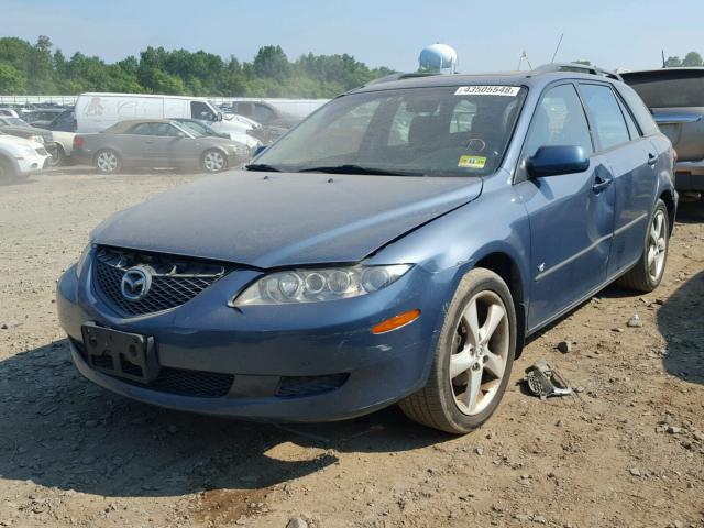 1YVHP82D055M73897 - 2005 MAZDA 6 S BLUE photo 2