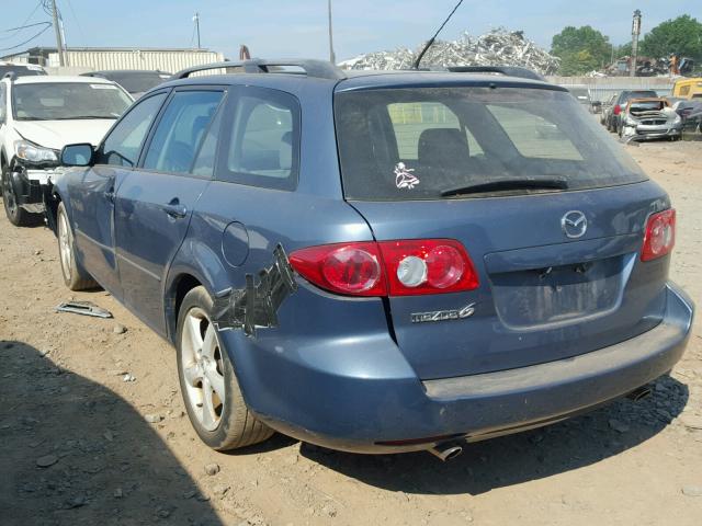 1YVHP82D055M73897 - 2005 MAZDA 6 S BLUE photo 3