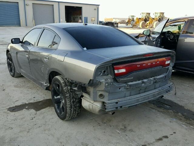 2B3CL3CG2BH552582 - 2011 DODGE CHARGER CHARCOAL photo 3