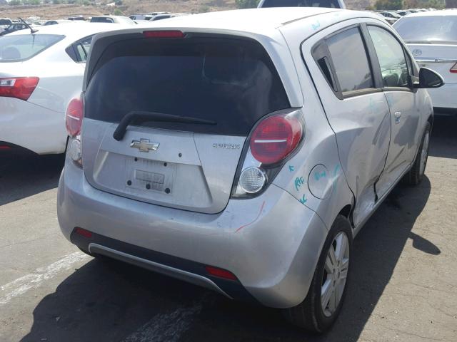 KL8CA6S93EC561820 - 2014 CHEVROLET SPARK LS SILVER photo 4