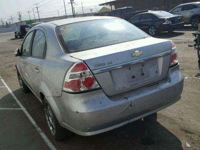KL1TD56697B047611 - 2007 CHEVROLET AVEO BASE Күміс фото 3