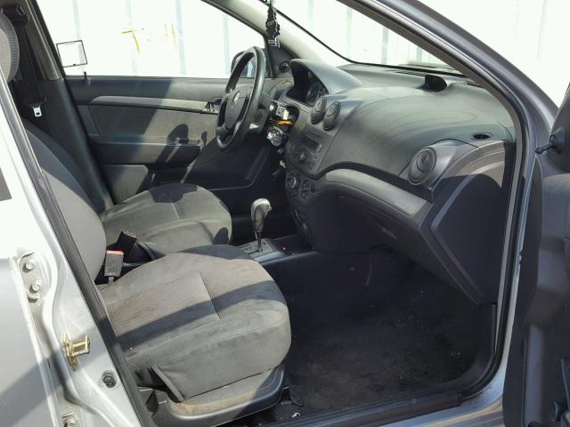 KL1TD56697B047611 - 2007 CHEVROLET AVEO BASE Күміс фото 5