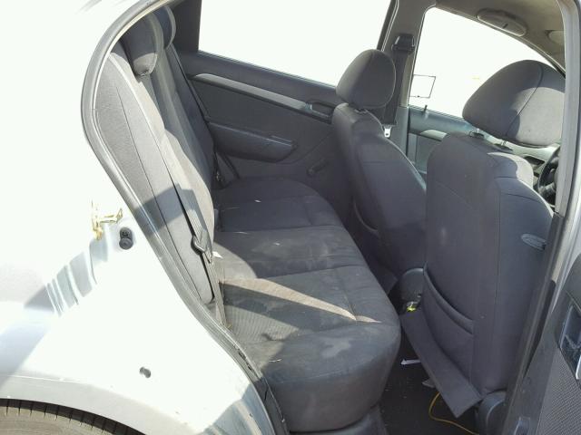KL1TD56697B047611 - 2007 CHEVROLET AVEO BASE Күміс фото 6