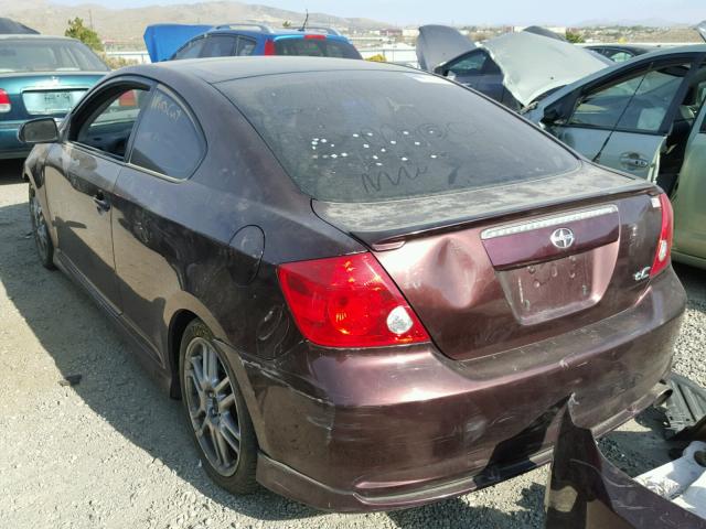 JTKDE177450003284 - 2005 TOYOTA SCION TC 栗色 照片 3
