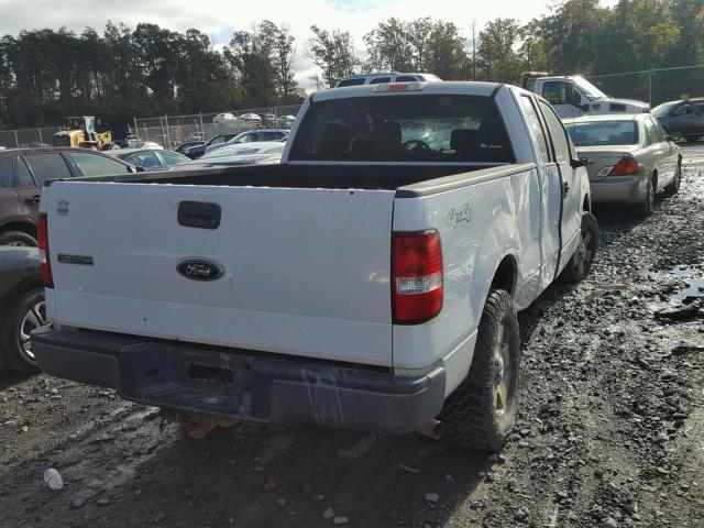 1FTRX14W05NA18595 - 2005 FORD F150 WHITE photo 4