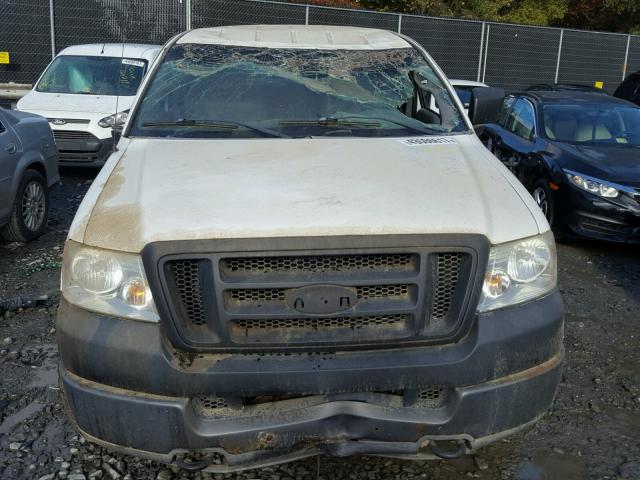 1FTRX14W05NA18595 - 2005 FORD F150 WHITE photo 9