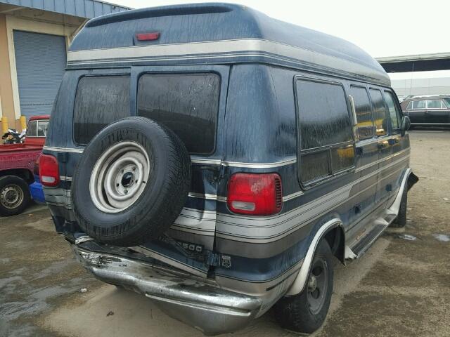 2B6HB21Y3VK523665 - 1997 DODGE RAM VAN B2 BLUE photo 4